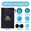 Acupoint Massage Ball Therapy Set for Muscle Knots and Post-Workout - Physical Therapy Balls, Trigger Point & Yoga Therapy, Massage Ball for Feet - 6-Piece Set (Blue) view 2