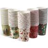 Sawysine 100 Pcs Christmas Paper Cups Disposable Cup 9 oz Coffee Hot Chocolate Tea Drinking Party Supplies for Holiday Xmas Cold Beverages view 1