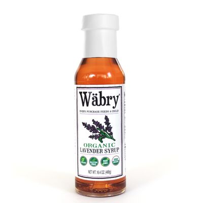 Wbry Lavender Syrup  16.4oz (468g), Natural Coffee Syrup, Organic Snow Cone Syrup for Drizzling in Shaved Ice, Lattes, Tea & Soda, Non-GMO, Dye-Free & Vegan Syrups  12 Servings Per Bottle