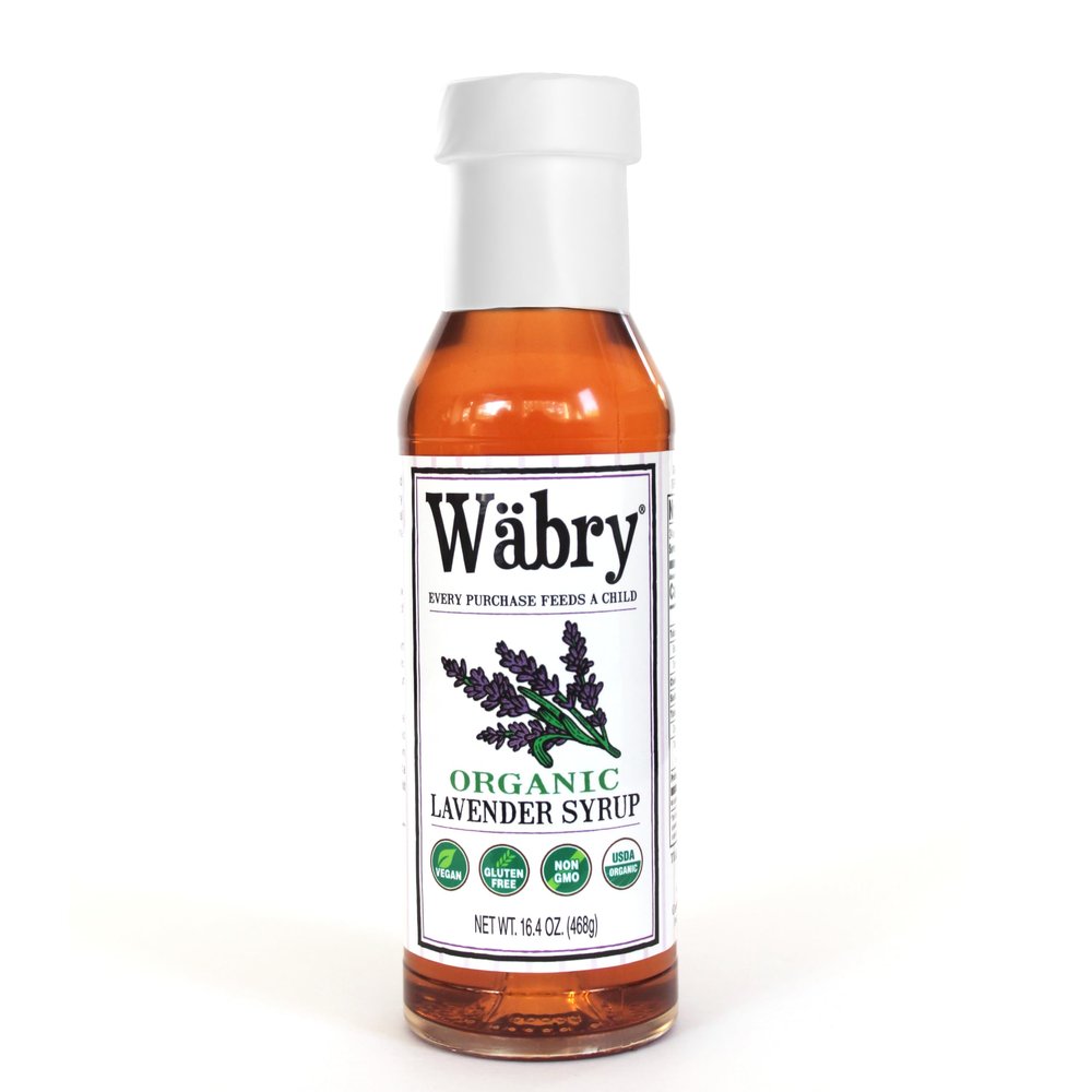Wbry Lavender Syrup 16.4oz (468g), Natural Coffee Syrup, Organic Snow Cone Syrup for Drizzling in Shaved Ice, Lattes, Tea & Soda, Non-GMO, Dye-Free & Vegan Syrups 12 Servings Per Bottle