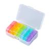 7 Day Pill Organizer AM PM 2 Times a Day, Weekly Pill Organizer, Large Capacity Weekly Pill Case Twice Daily, Rainbow Morning Evening Pill Case 14 Compartments Medicine Box view 1