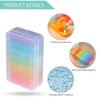 7 Day Pill Organizer AM PM 2 Times a Day, Weekly Pill Organizer, Large Capacity Weekly Pill Case Twice Daily, Rainbow Morning Evening Pill Case 14 Compartments Medicine Box view 3