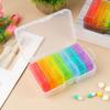 7 Day Pill Organizer AM PM 2 Times a Day, Weekly Pill Organizer, Large Capacity Weekly Pill Case Twice Daily, Rainbow Morning Evening Pill Case 14 Compartments Medicine Box view 4