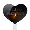 GRAPHICS & MORE Black Adam Logo Heart Love Cupcake Picks Toppers Decoration Set of 6 view 2