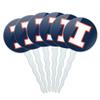 GRAPHICS & MORE University of Illinois Fighting Illini Logo Cupcake Picks Toppers Decoration Set of 6 view 1
