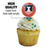 GRAPHICS & MORE University of Illinois Secondary Cupcake Picks Toppers Decoration Set of 6 view 3