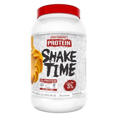 5% Nutrition Rich Piana Shake Time | 24g Animal Based Protein Drink | Grass-Fed Beef Isolate, Chicken, Egg | No Sugar or Soy (Peanut Butter)
