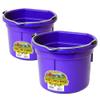 Little Giant P8FBPURPLE 2 Gallon All Purpose Heavy Duty Farm Flat Back Plastic Buckets for Supplies, Toys, Laundry, and Water, Purple, (2 Pack) view 1