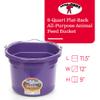 Little Giant P8FBPURPLE 2 Gallon All Purpose Heavy Duty Farm Flat Back Plastic Buckets for Supplies, Toys, Laundry, and Water, Purple, (2 Pack) view 2