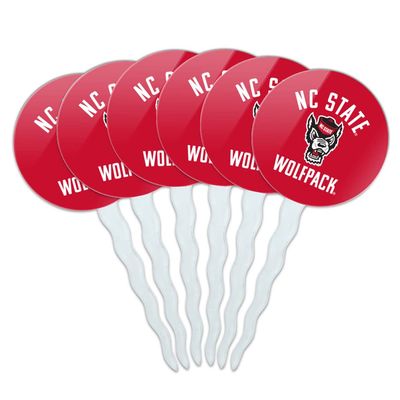 GRAPHICS & MORE NC State Wolfpack Cupcake Picks Toppers Decoration Set of 6