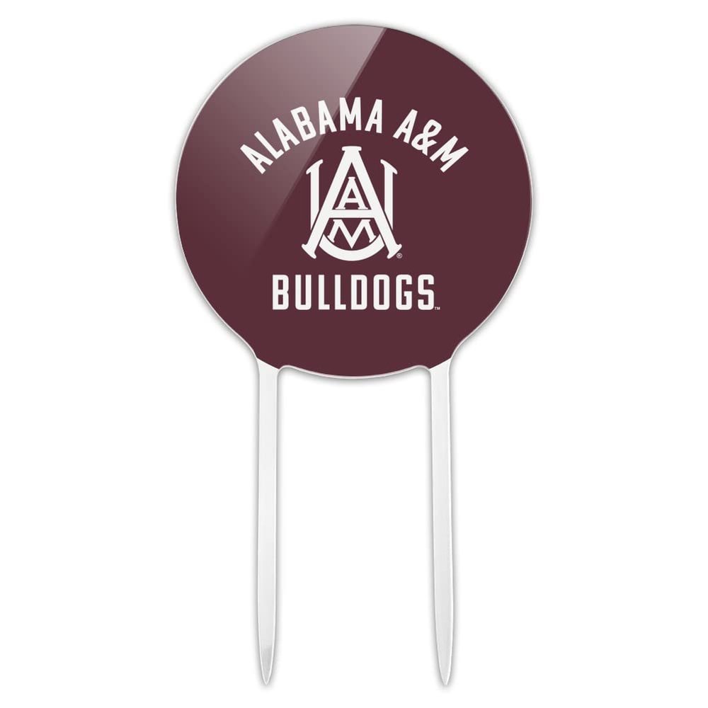 Acrylic Alabama A&M University Bulldogs Logo Cake Topper Party Decoration for Wedding Anniversary Birthday Graduation