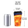 Youngever 72 Sets Disposable Coffee Cups with Lids, To Go Hot Coffee Cups, Durable Paper Cups with Lids (Planet Theme Design) view 2