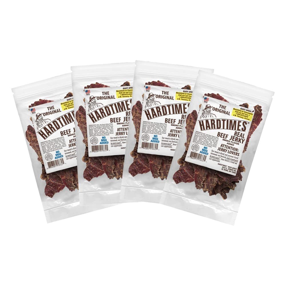 Hardtimes Handcrafted Beef Jerky- Original - 4 oz - 4 pack