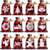 Shappy 24 Pcs Christmas Burlap Gift Bags, Small Treat Goody Bags with Drawstrings for Christmas, Featuring 12 Designs for Xmas and New Year Party Favors and Supplies(Candy Style,7 x 5 Inch) view 1