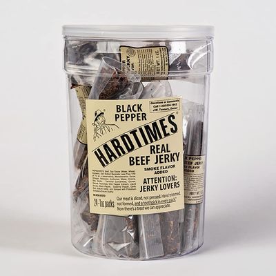 Hardtimes Handcrafted Beef Jerky - Black Pepper Flavor - 24 Pack of 1 oz. Bags