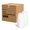 Karat 10 oz Double-Wall Insulated Coffee Cup [500 Count] White Paper Hot Cup - Rolled Rim for Hot Beverages, 90mm (C-KIC510W) view 1