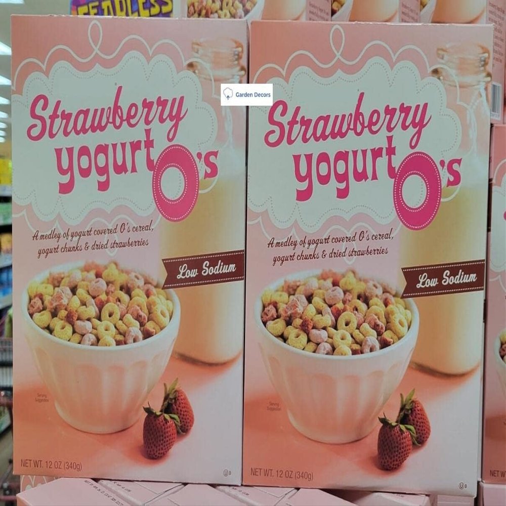 Trader Joe Strawberry Yogurt Os Cereal Low Sodium 12oz 340g (Two Boxes)