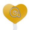 Albany State University Secondary Logo Heart Love Cupcake Picks Toppers Decoration Set of 6 view 2
