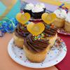 Albany State University Secondary Logo Heart Love Cupcake Picks Toppers Decoration Set of 6 view 4