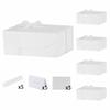 PACKGILO 5PCS White Gift Box with Ribbon 9.5x7x4 InchesSturdy Gift Box with Lid for Gift Packaging, Foldable Magnetic Closure Storage Boxes, Bridesmaid proposal box, Rectangle Collapsible Box view 1