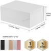 PACKGILO 5PCS White Gift Box with Ribbon 9.5x7x4 InchesSturdy Gift Box with Lid for Gift Packaging, Foldable Magnetic Closure Storage Boxes, Bridesmaid proposal box, Rectangle Collapsible Box view 3