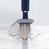 2 in 1 Floor Scrub Brush Grout Brush with 57.8" Long Handle,120Rotatable Shower Tile Grout Scrubber,V-Shaped Corner Brush for Hard to Reach Areas (Grey) view 2