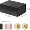 PACKGILO 5PCS Black Gift Box with Ribbon 9.5x7x4 InchesSturdy Gift Box with Lid for Gift Packaging, Foldable Magnetic Closure Storage Boxes, Bridesmaid proposal box, Rectangle Collapsible Box view 3