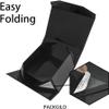PACKGILO 5PCS Black Gift Box with Ribbon 9.5x7x4 InchesSturdy Gift Box with Lid for Gift Packaging, Foldable Magnetic Closure Storage Boxes, Bridesmaid proposal box, Rectangle Collapsible Box view 4