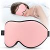 LitBear Sleep Masks for Women, Pink Eye Mask for Sleeping, Comfortable Night Sleeping Mask, Soft Contoured Eye Cover for Sleeping with Elastic Strap for Side Sleeper Men Flying Shift Worker view 1