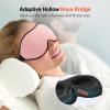 LitBear Sleep Masks for Women, Pink Eye Mask for Sleeping, Comfortable Night Sleeping Mask, Soft Contoured Eye Cover for Sleeping with Elastic Strap for Side Sleeper Men Flying Shift Worker view 4