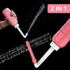 2PCS-Pack 2IN1 Intimate Wash for Women,2 NozzleShort+Long,Portable Bidet Travel Bidets with Waterproof Cap + Storage Bag,Peri Bottle for Postpartum Care (Pink+Green) view 3