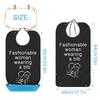 KINBOM Funny Adult Bibs, Dining Clothing Protector Washable and Reusable Bibs for Adults with Crumb Catcher for Adults Elderly and Disabled(Fashionable Woman Wearing a Bib) view 2