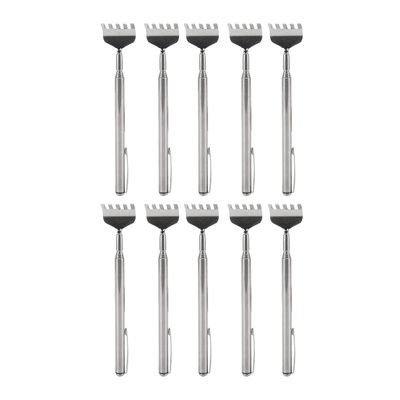 Beufee 10pcs Back Scratcher Extendable Mini Manual Back Scratchers Portable Foldable Back Scratcher for Grandparents Telescoping with Pocket Clip for Relieve Itching