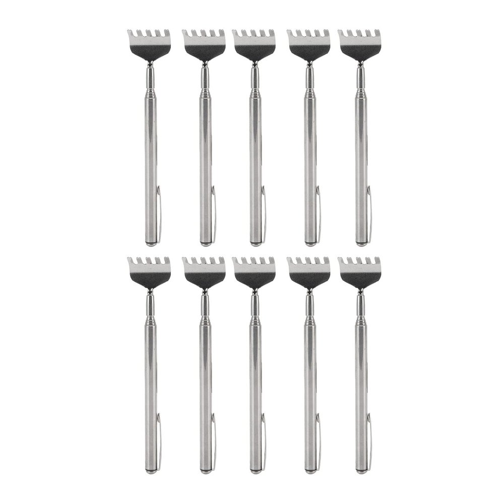 Beufee 10pcs Back Scratcher Extendable Mini Manual Back Scratchers Portable Foldable Back Scratcher for Grandparents Telescoping with Pocket Clip for Relieve Itching