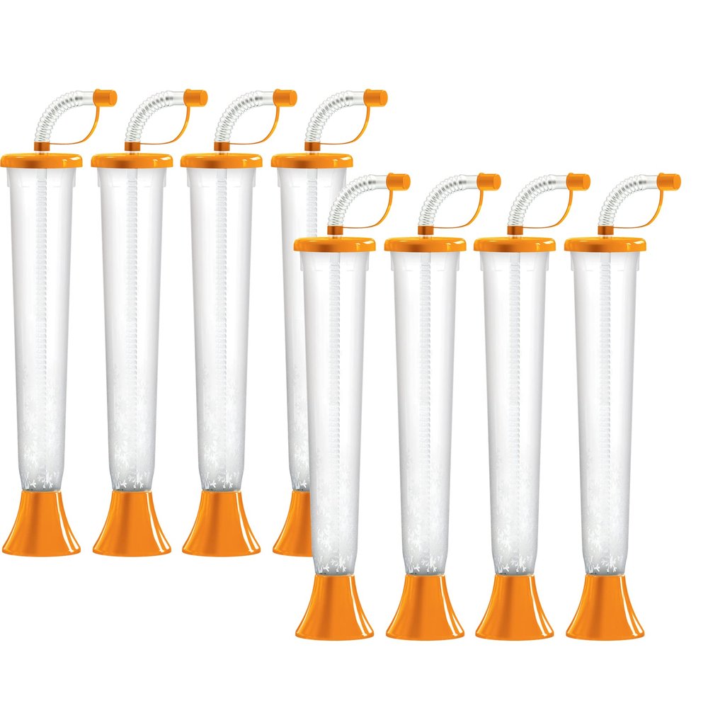 Sweet World USA (54 Cups) Party Yard Cups - 14oz - for Margaritas, Cold Drinks, Frozen Drinks, Kids Parties (Orange)