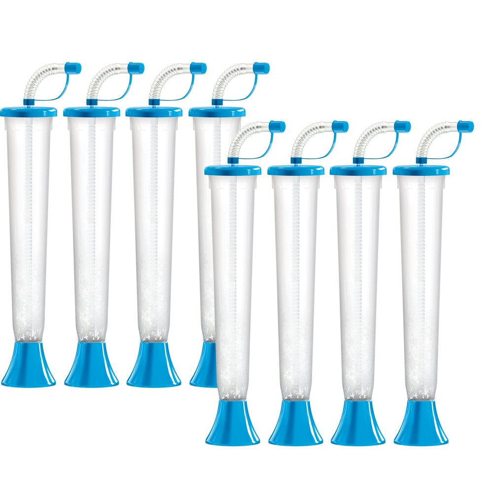 Sweet World USA (54 Cups) Party Yard Cups - 14oz - for Margaritas, Cold Drinks, Frozen Drinks, Kids Parties (Blue)