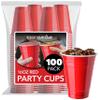 Stock Your Home Red Plastic Cups Disposable, 16oz (100 Count) Heavy-Duty, Large Party Cup Pack Bulk Pack for Drinking Punch, Soda, Wine, Beer, 4th of July, Halloween view 1
