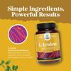 Natures Craft L Lysine 1000mg per Serving Nutritional Supplements - L-lysine Essential Amino Acids for Eye Health Lip Care Bone Support Immune System Muscle Growth and Vegetarian Collagen 240 Tablets view 4