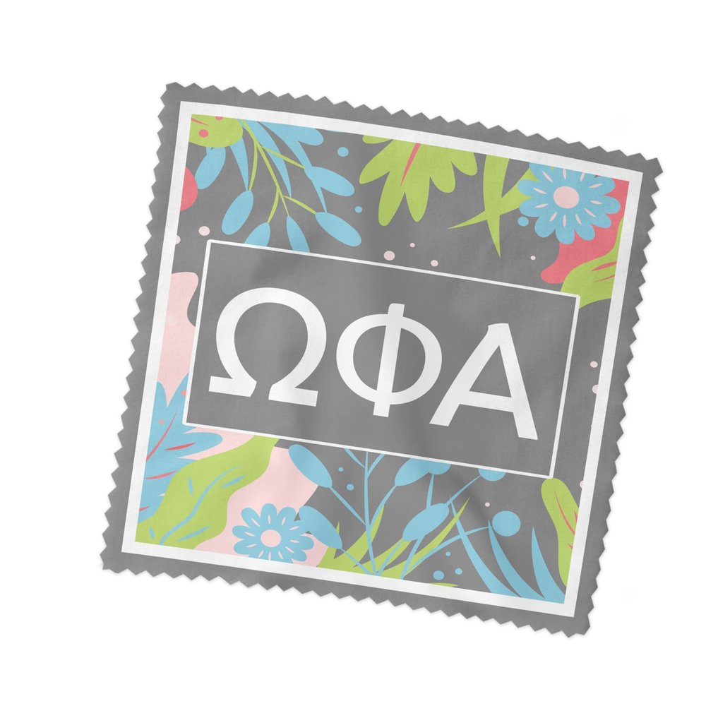 Omega Phi Alpha Sorority Eyeglass Cleaner & Microfiber Cleaning Cloth (Omega Phi Alpha #5)