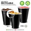 Stock Your Home Black Plastic Cups Disposable, 16oz (100 Count) Heavy-Duty, Large Party Cup Pack Bulk Pack for Drinking Punch, Soda, Wine, Beer, 4th of July, Halloween view 3