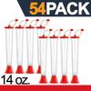 Sweet World USA (54 Cups) Party Yard Cups - 14oz - for Margaritas, Cold Drinks, Frozen Drinks, Kids Parties (Red) view 2
