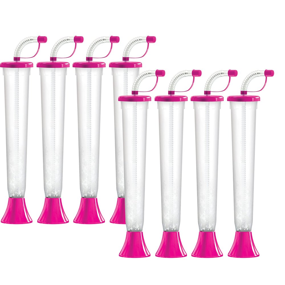 Sweet World USA (54 Cups) Party Yard Cups - 14oz - for Margaritas, Cold Drinks, Frozen Drinks, Kids Parties (Pink)