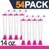 Sweet World USA (54 Cups) Party Yard Cups - 14oz - for Margaritas, Cold Drinks, Frozen Drinks, Kids Parties (Pink) view 2