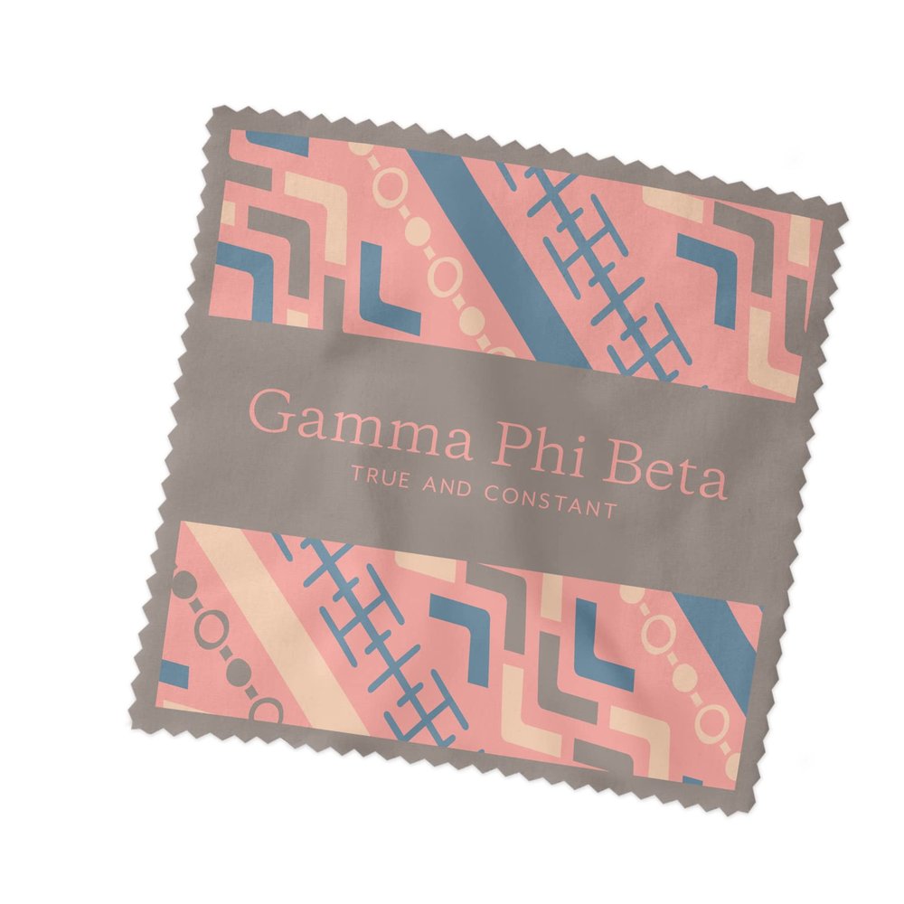 Gamma Phi Beta Sorority Eyeglass Cleaner & Microfiber Cleaning Cloth (Gamma Phi Beta - 7)