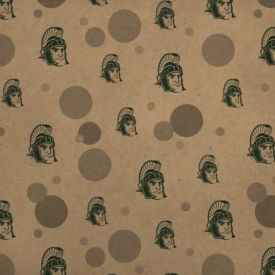 GRAPHICS & MORE Michigan State Sparty Head Premium Kraft Gift Wrap Wrapping Paper Roll