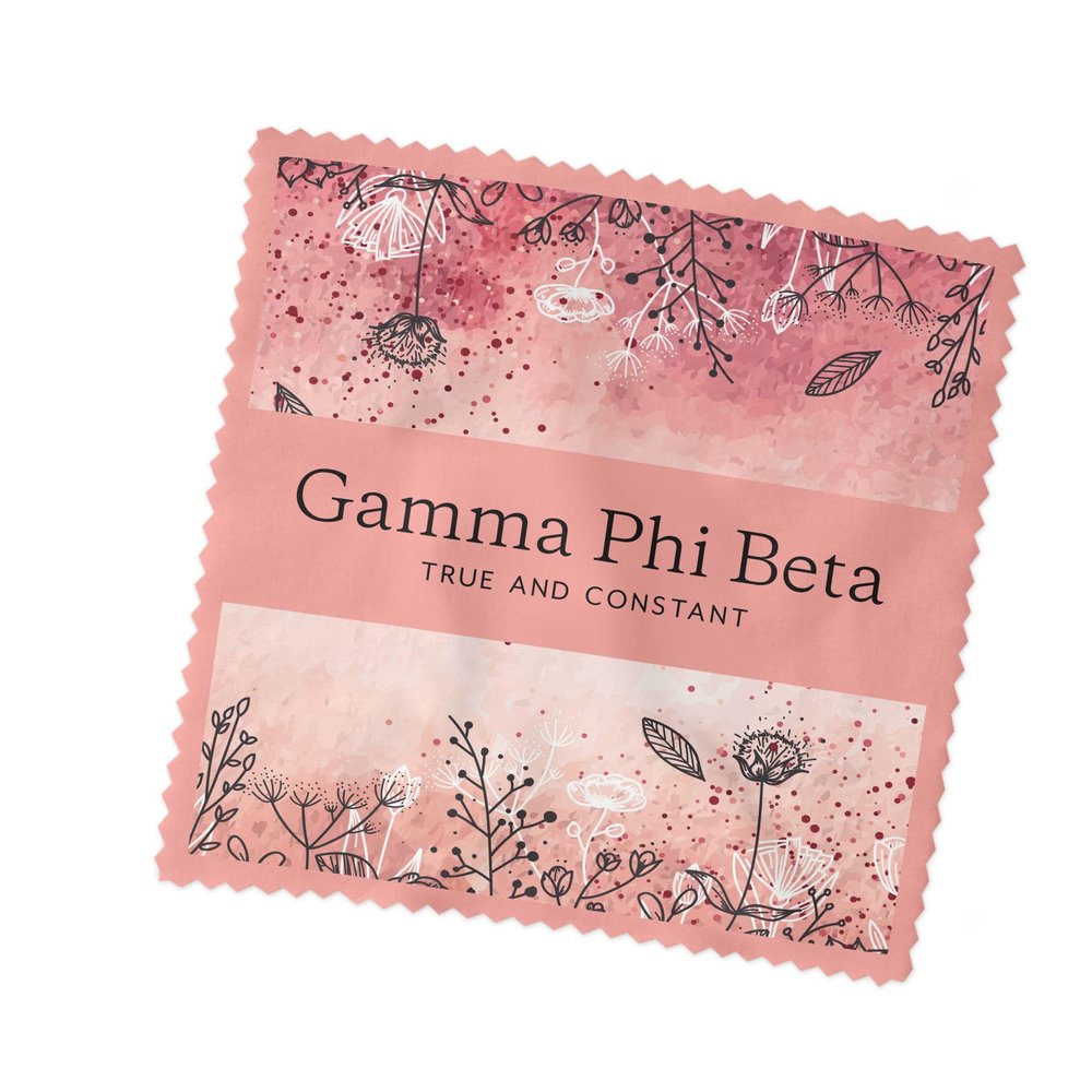 Gamma Phi Beta Sorority Eyeglass Cleaner & Microfiber Cleaning Cloth (Gamma Phi Beta - 4)