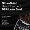 No Mans Land Slow-Dried Beef Jerky | Smoked & Seasoned Jerky Strips | High Protein, Low Carb, Low Calorie Beef Snack | Gluten Free - MILD 3oz Bag view 3