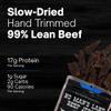 No Mans Land Beef Jerky - Black Pepper | Slow-Dried, Smoked & Seasoned Jerky Strips | High Protein, Low Carb, Low Calorie Beef Snack | Gluten Free - 3oz Bag view 3