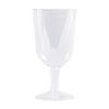 DecorFest 240 Pieces Premium Quality Plastic Wine Glasses 5.5 oz Disposable Handle Sturdy Fancy Cups for Parties Weddings and Special Events - Clear view 1