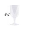 DecorFest 240 Pieces Premium Quality Plastic Wine Glasses 5.5 oz Disposable Handle Sturdy Fancy Cups for Parties Weddings and Special Events - Clear view 2